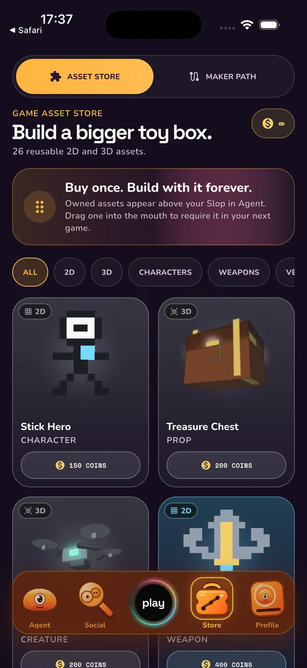 Slop asset store